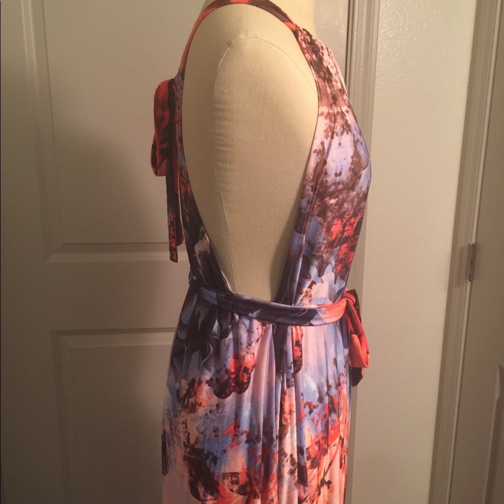CHAO MENG Multi Color Floral Print Maxi Dress 4XL - Picture 5 of 8